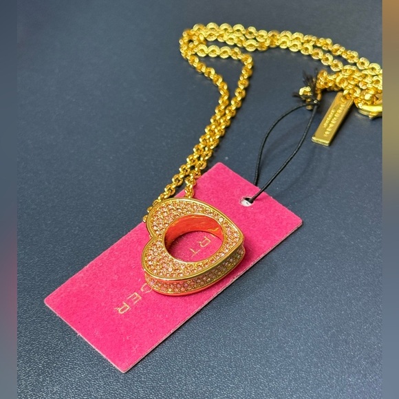 *NWT* Kurt Geiger London Pav Heart Short Pendant Necklace - Picture 12 of 14